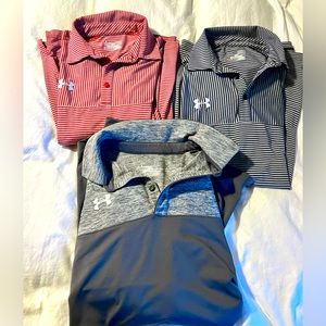 Like new! Under Armour Polo short sleeve shirts. Men’s, size XL, lot of 3